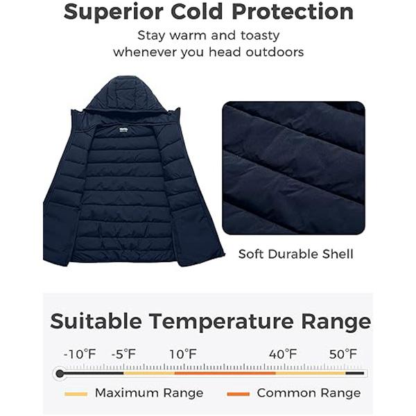 2025 NEW Women's Plus Size Lightweight Puffer Jacket Packable Hooded Winter Jacket Long-Sleeve Quilted Coat giftideas christmasgift windbreaker jacket