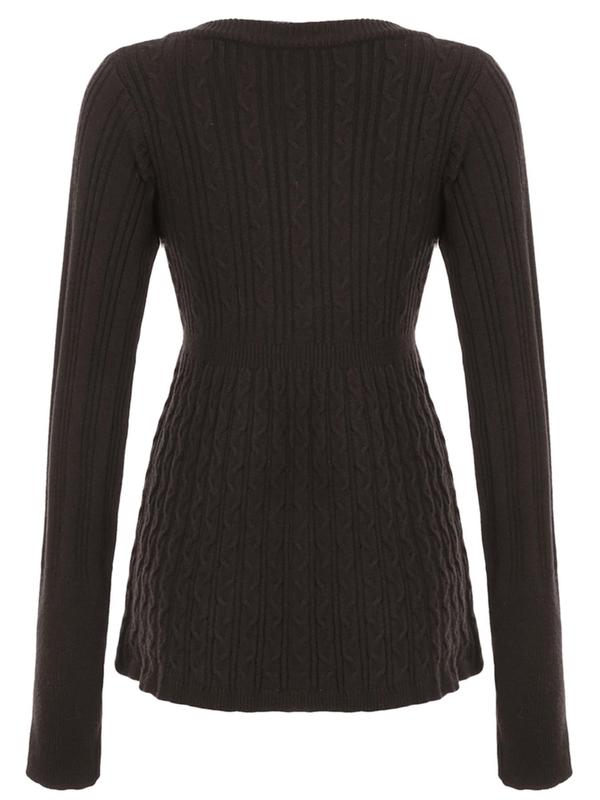 Women's Plain V Neck Sweater, Casual Long Sleeve Jumper for Fall & Winter, Women's Knitwear for Daily Wear