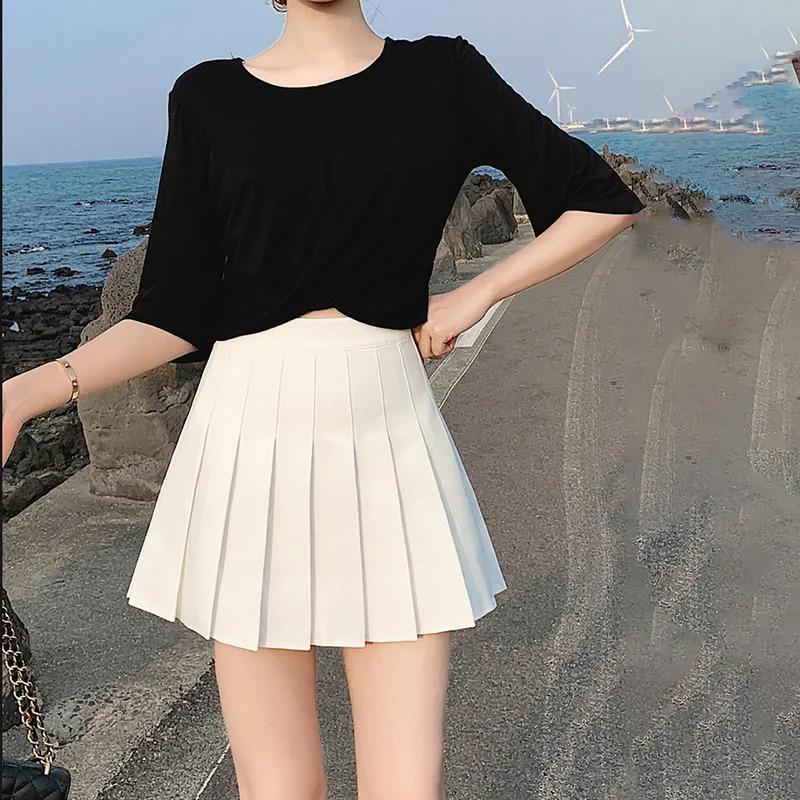 Pleated Skirt JK Skirt Plus Size High Waist Short Skirt Anti-Wrinkle JK Skirt Pleated Skirt with Lining Preppy StyleSlim A-Line 2024