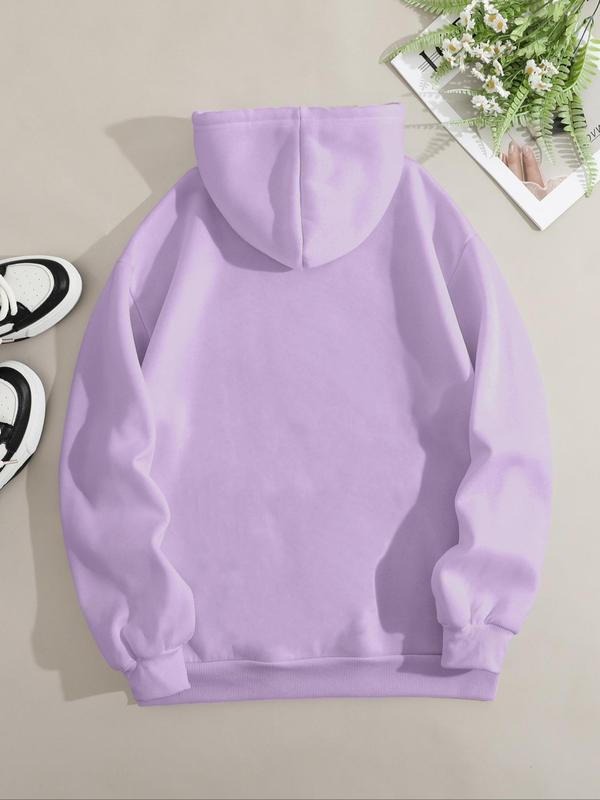 Women's Y2K Drop Shoulder Oversized Hoodie, Drawstring Hooded Sweatshirt, Hoodies for Women, Pullover Tops for Streetwear, Fall Essential Hoodies, Gift for Girlfriend Wife, Fall Outfits, Fallfreshness, Downtown Girl Clothes