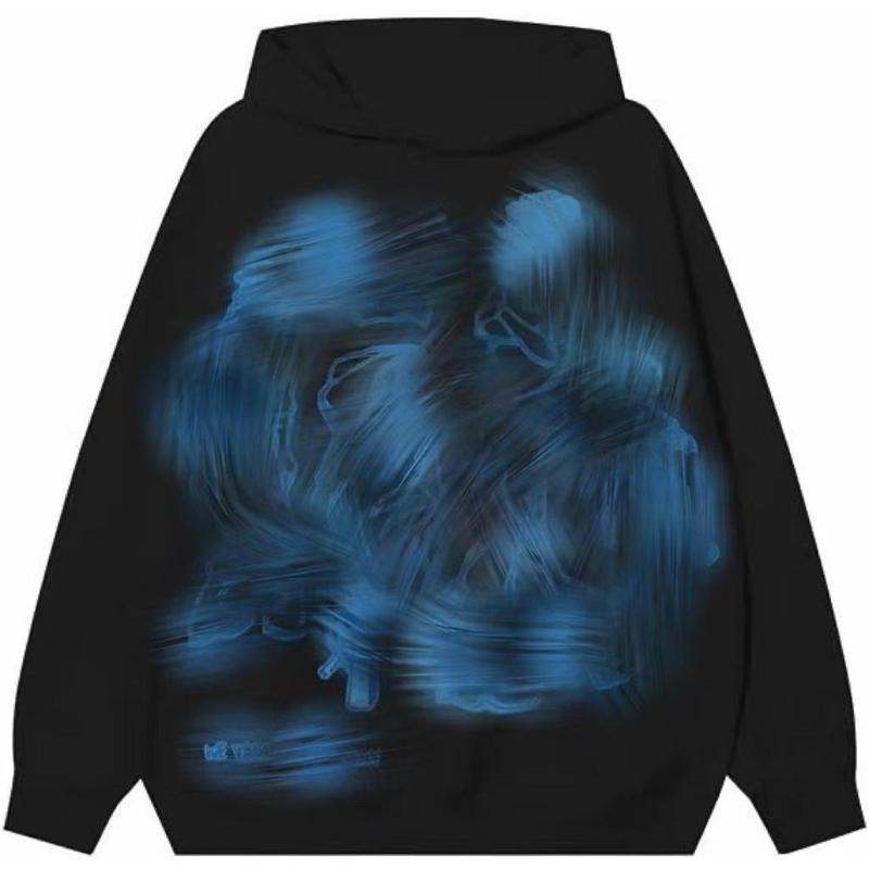 Autumn Fashion Brand Hip-Hop Street Graffiti Hoodie Men's and Women's Retro Casual Sports Couple Sweater