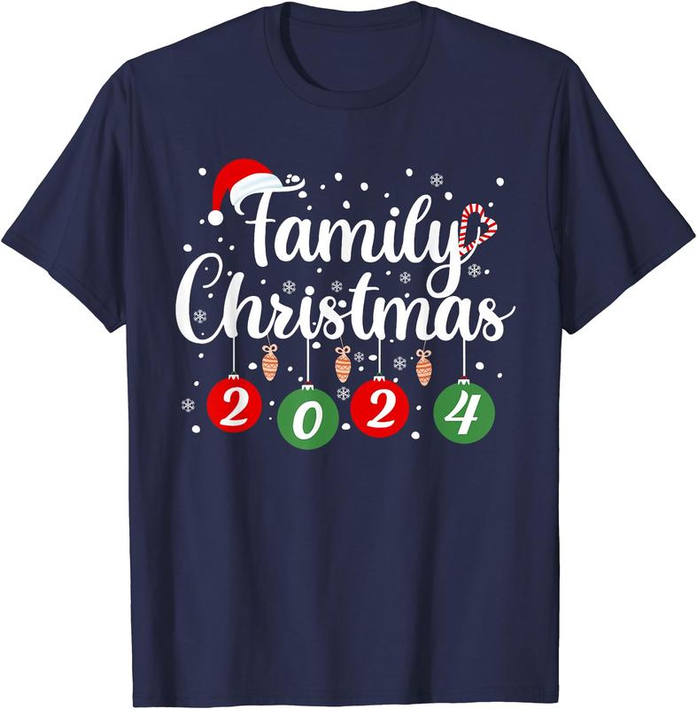 Family Christmas 2024 Xmas Holiday Pajamas Family Vacation T-Shirt