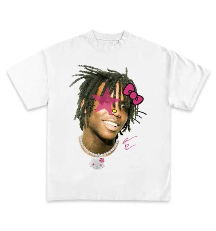 Hello Chief Kitty Keef Pink Super Star Rap Tee