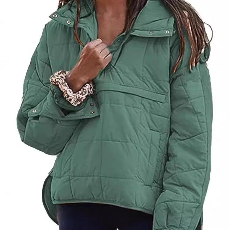 Women's Oversized Hooded Puffer Jacket - Lightweight Quilted Dolman Long Sleeve Winter Coat - Womenswear, Tops