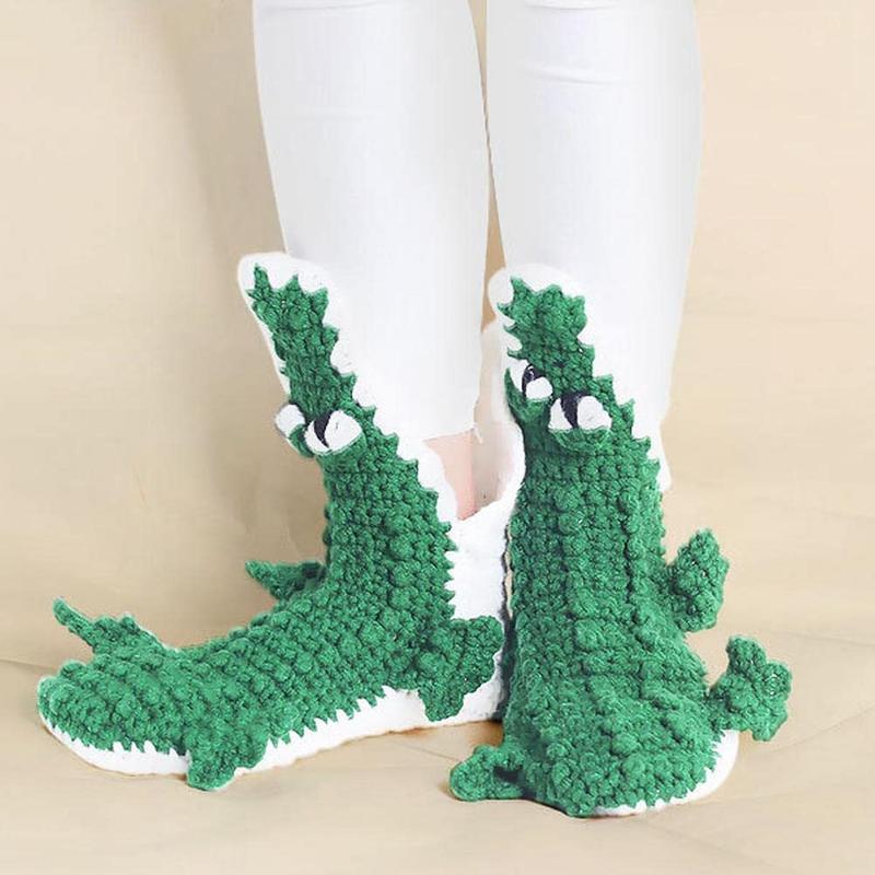 Knit Socks Unisex Novelty Shark Crocodile Shape Socks Floor Socks Winter Home Warm Socks Christmas gift