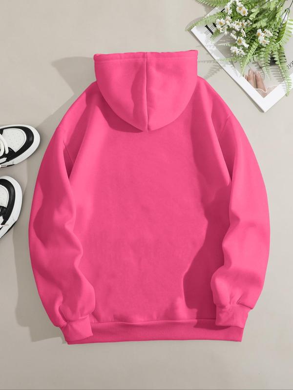 Women's Y2K Drop Shoulder Oversized Hoodie, Drawstring Hooded Sweatshirt, Hoodies for Women, Pullover Tops for Streetwear, Fall Essential Hoodies, Gift for Girlfriend Wife, Fall Outfits, Fallfreshness, Downtown Girl Clothes