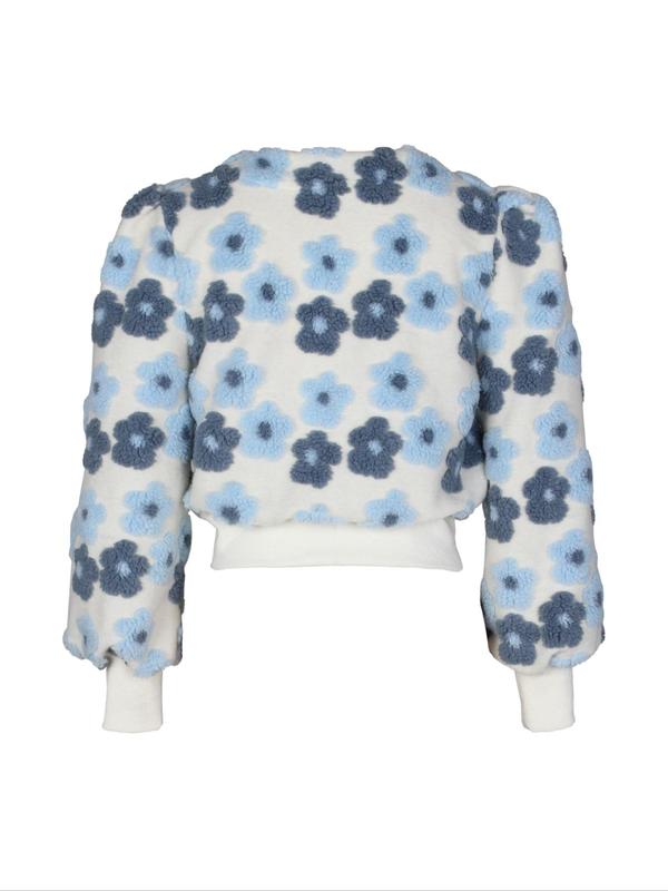 Women's Floral Print Button Front Jacket, Casual Long Sleeve Outerwear for Fall & Winter, Ladies Clothes for Daily Wear