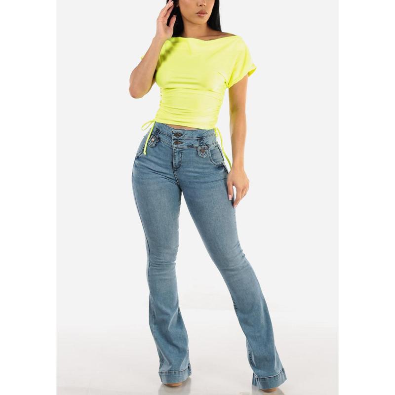 Butt Lift Super High Waist Flared Bootcut Jeans