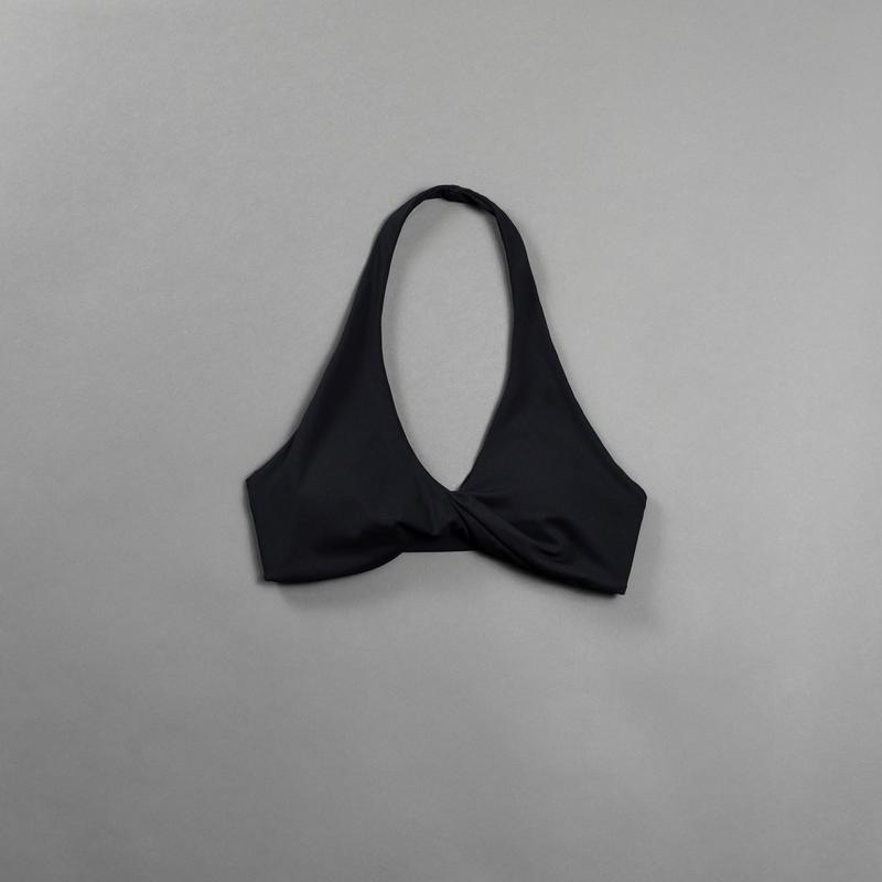 Alpha Black Halter Twist Bra