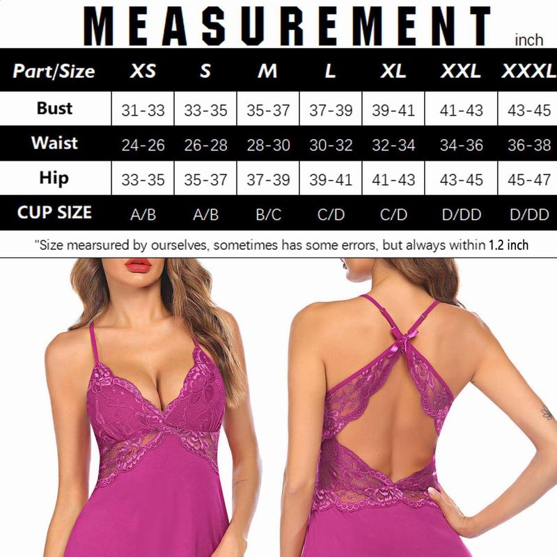 Avidlove Christmas Women Lingerie  Lace Chemise Sleepwear Nightgown Bodysuit Lingerie