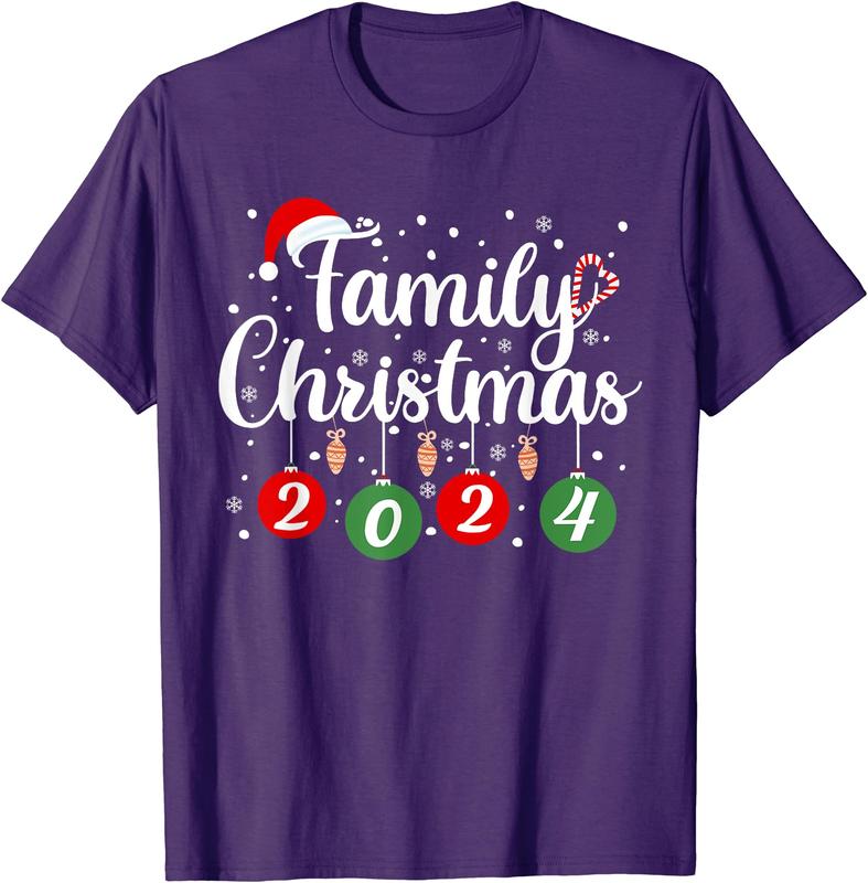 Family Christmas 2024 Xmas Holiday Pajamas Family Vacation T-Shirt