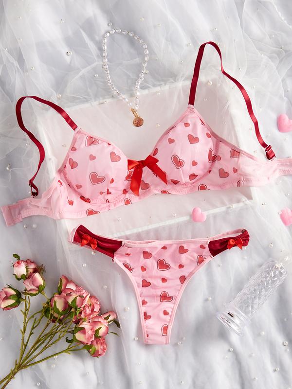 Women's sexy printed bra underwear couple honeymoon sexy underwear set