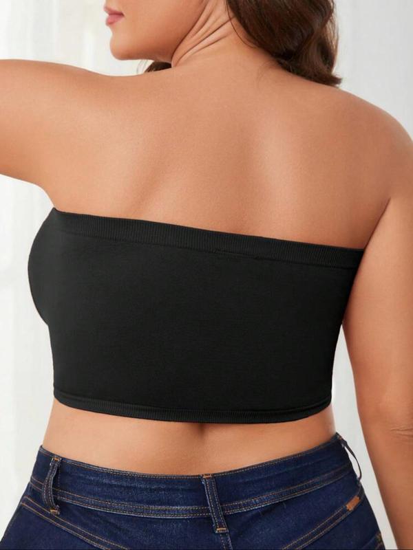 Two-piece High Stretch Soft Invisible Strapless Push Up Bra, Perfect with Strapless Wear, Soft Comfortable Bandeau Bra for Daily Wear, Strapless Bra for Women