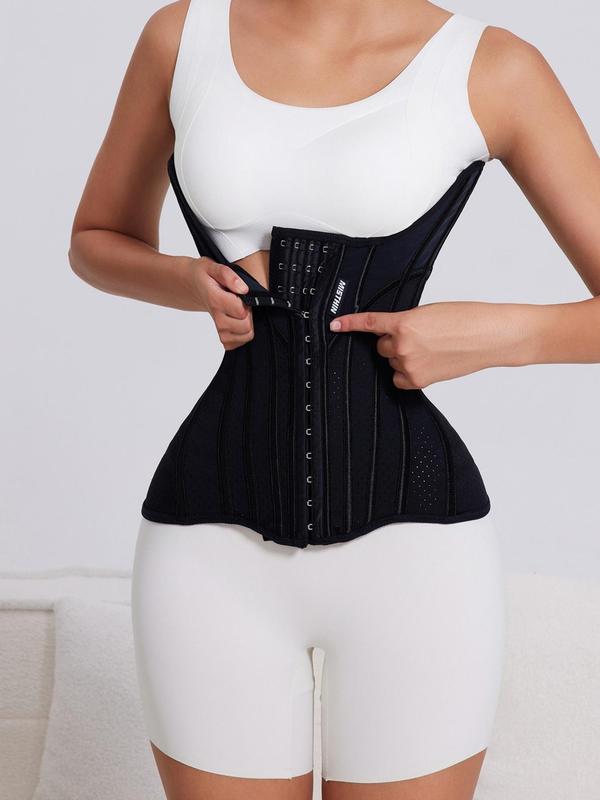 Women's Solid Color High Stretch Four-breasted Corset Belts, Comfy Breathable Tummy Control Shaper, Waist Cincher for Women