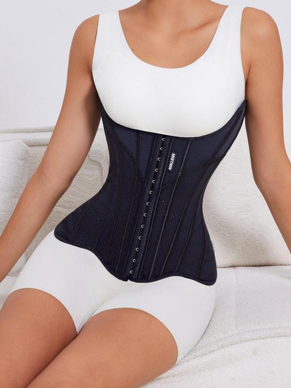 Women's Solid Color High Stretch Four-breasted Corset Belts, Comfy Breathable Tummy Control Shaper, Waist Cincher for Women