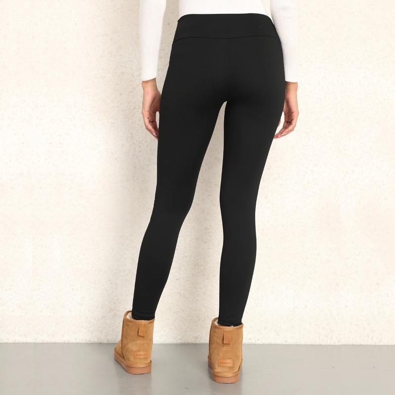 2PCS Warm Winter Leggins Womens Gym Black Velvet Leggings High Waist Classic Casual Autumn Pants Fashion Compression