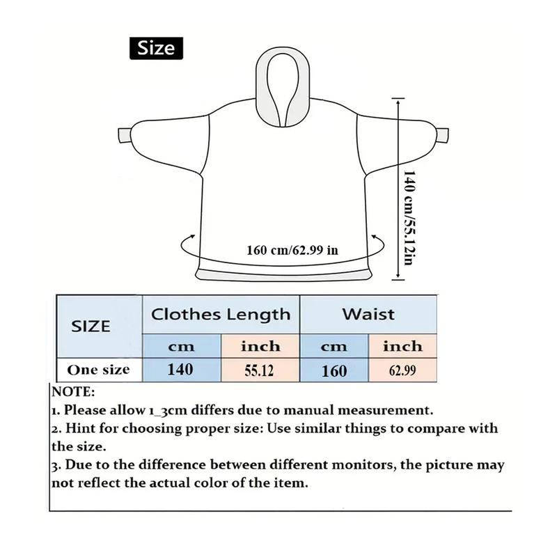 Christmas Gift Wearable Blanket Hoodie for Women Men, 1Pcs Plus Size Pajamas Loungewear Nightwear Oversized Wearable Hoodie Sweatshirt Blanket Warm Hoodie with Pocket