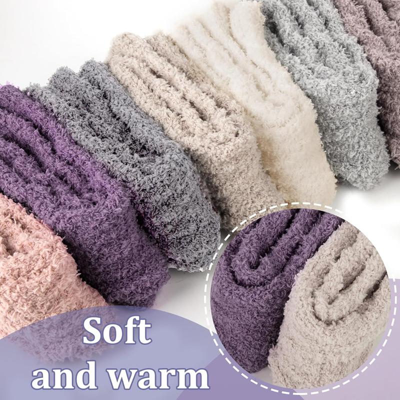 7 Pairs Womens Winter Fuzzy Socks Cozy Fluffy Socks Warm Fuzzy Christmas Socks for Women Gifts