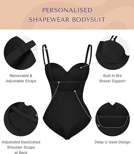 Shapellx  AirSlim Bustier Underwire Bodysuit Womenswear Tops