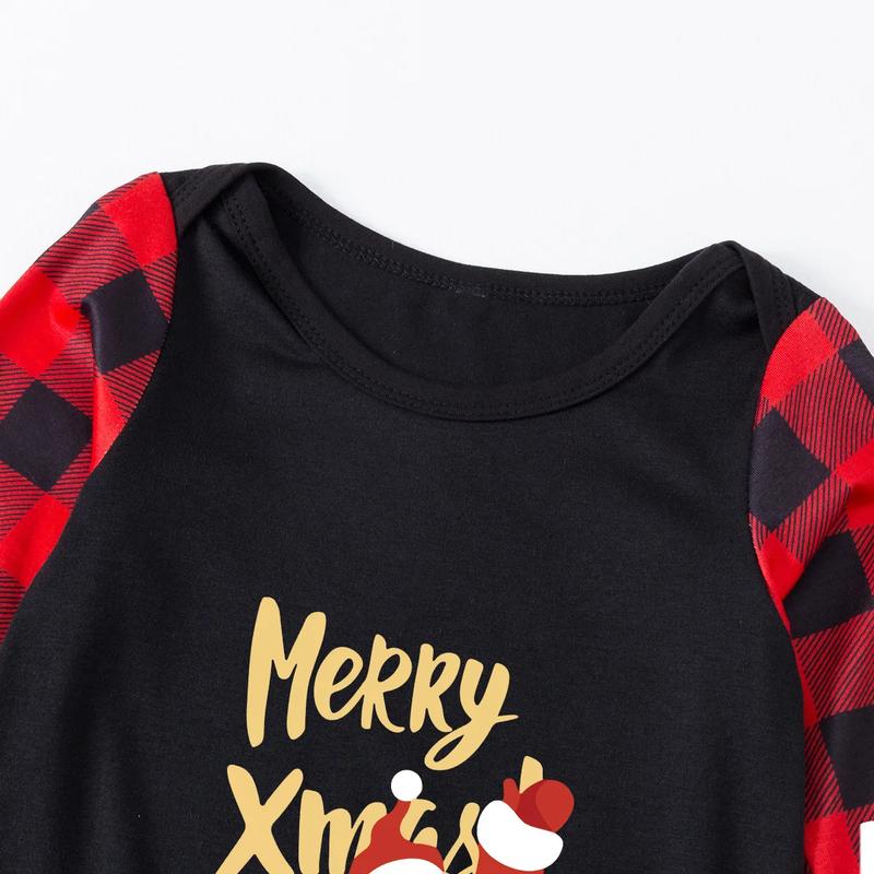 2024 Christmas Matching Pajamas Set Merry Xmas Print Plaid Boys Girls Clothing Sets Soft Loose Sleepwear Family Look Clothes Pjs COZOK Comfort Fabric Womenswear Breathable holiday shirt