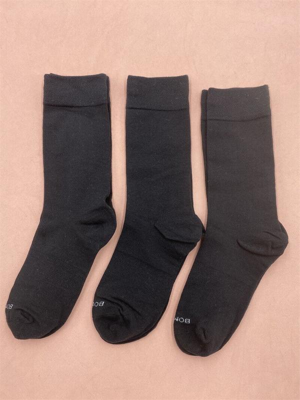 New 3 Pairs Women Bombas lightweight Black Calf Socks Size Medium 8-10.5