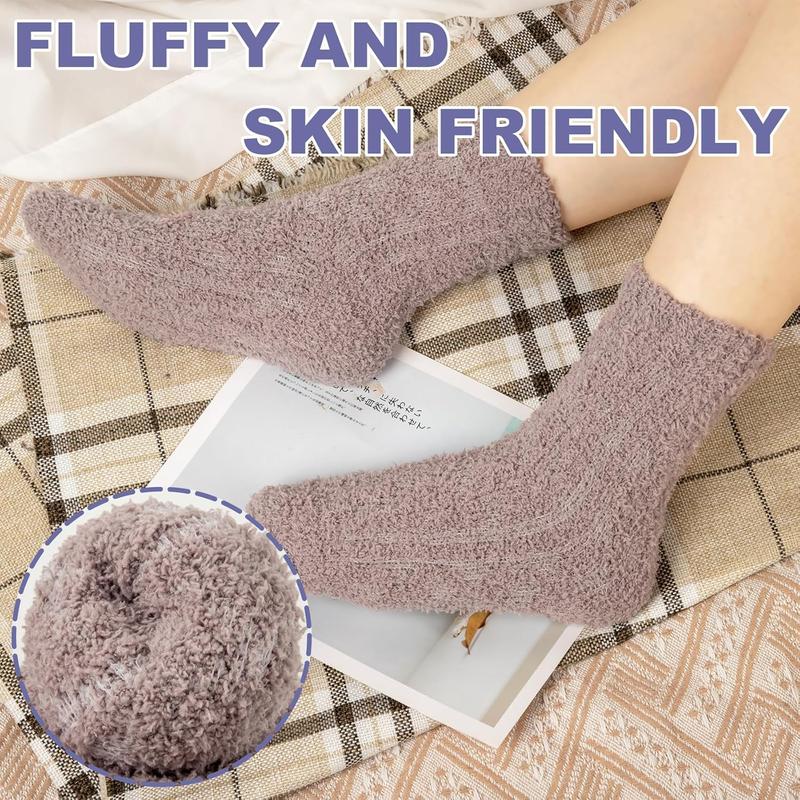 7 Pairs Womens Winter Fuzzy Socks Cozy Fluffy Socks Warm Fuzzy Christmas Socks for Women Gifts