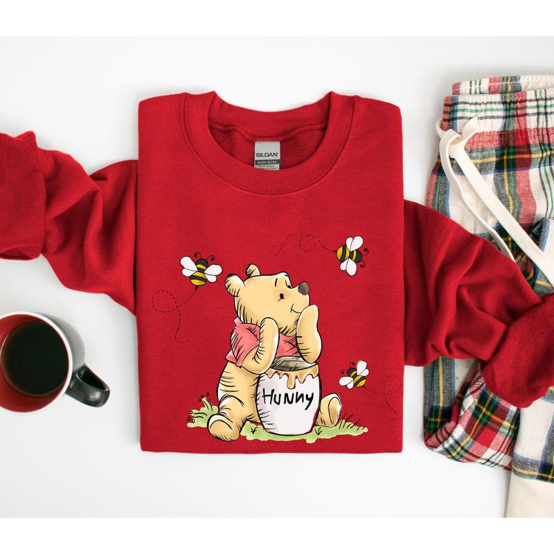 Vintage Pooh Sweatshirt, Wiinnie The Pooh and Friends Sweatshirt, Family Matching Sweater, Bear and Honey Shirt 867j