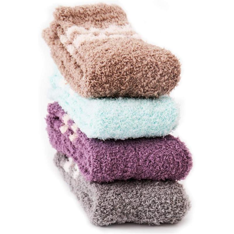 Fuzzy Socks Soft Cozy Fluffy Slipper Winter Warm Plush Socks Christmas Stocking Stuffers Gifts for Women