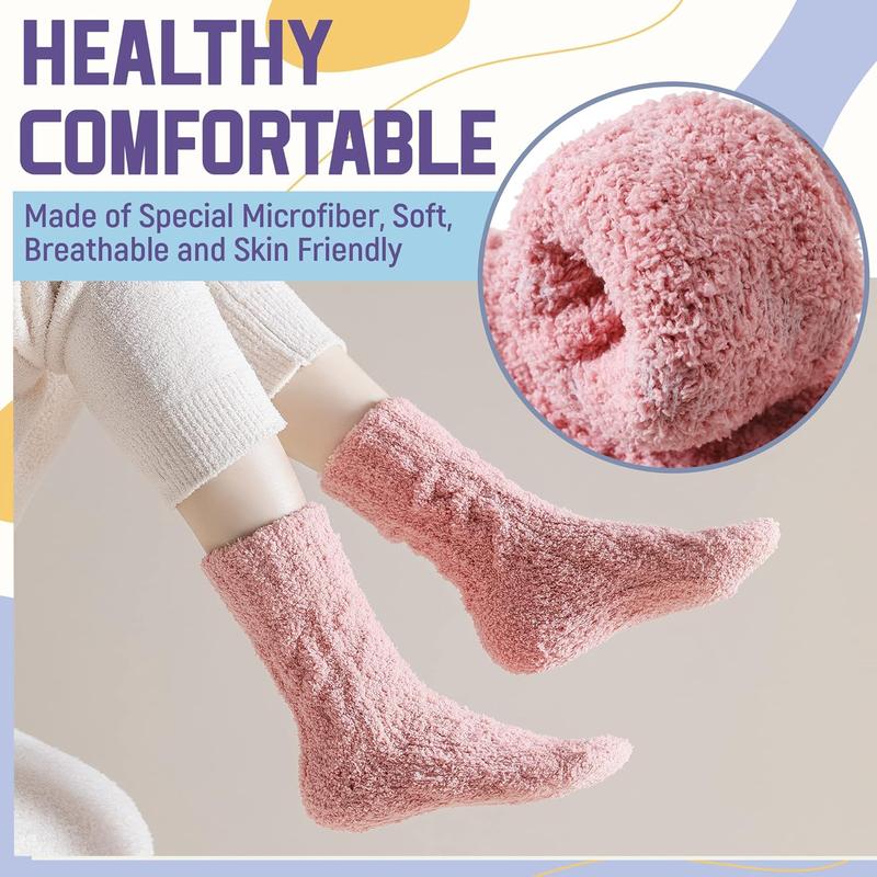 Fuzzy Socks For Women Slipper Warm Fluffy Soft Winter Cozy Plush Cabin Sleep Christmas Home Socks