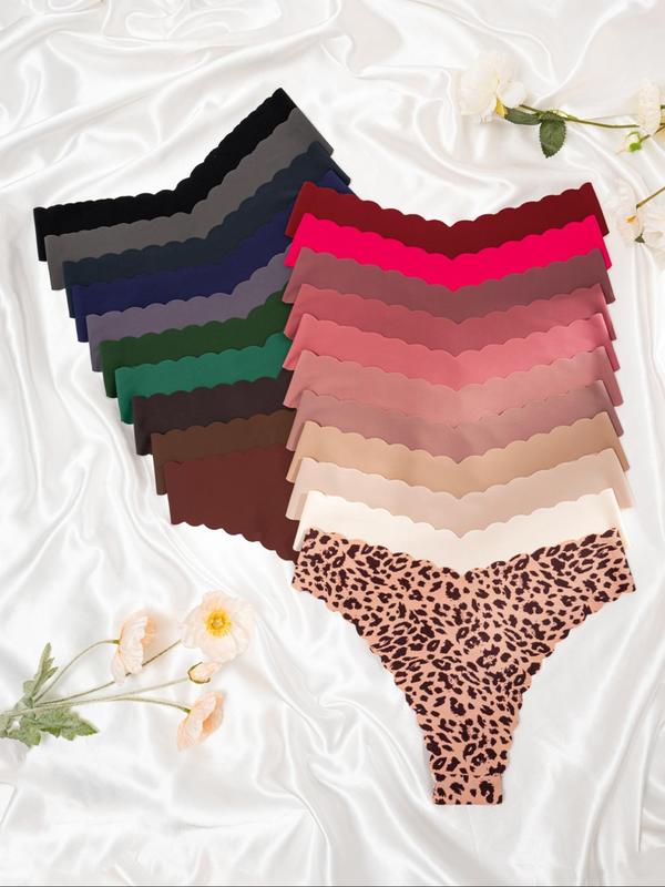 Women's Multicolor Scallop Trim Knicker, Soft Comfy Breathable Panties for Daily Wear, Panties for Women, Underwear for Women, Multipack Women's Underwear for All Seasons, Summer Wear 2024, Briefs for Women