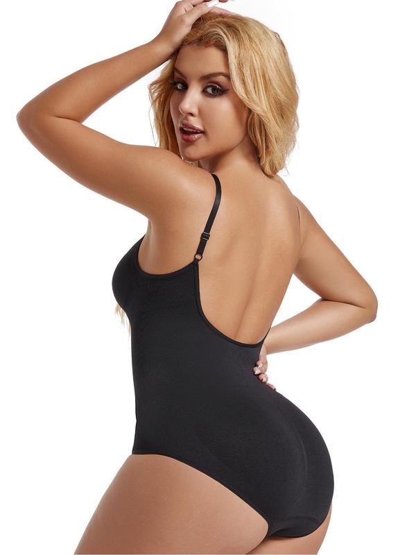 Women's Backless Shapewear Bodysuit, High Stretch Seamless Tummy Control Shaper, Tummy Tuck Corset Bodysuit for Daily Wear, Ladies Shapewear for All Seasons, Bodysuits for Women, Tummy Control Bodysuit