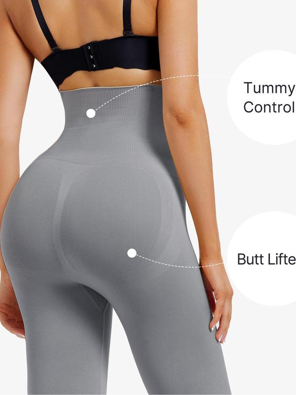 Women's Solid High Waist Shapewear Leggings, High Stretch Tummy Control Butt Lift Shaper, Ladies Shapewear Bottoms for All Seasons