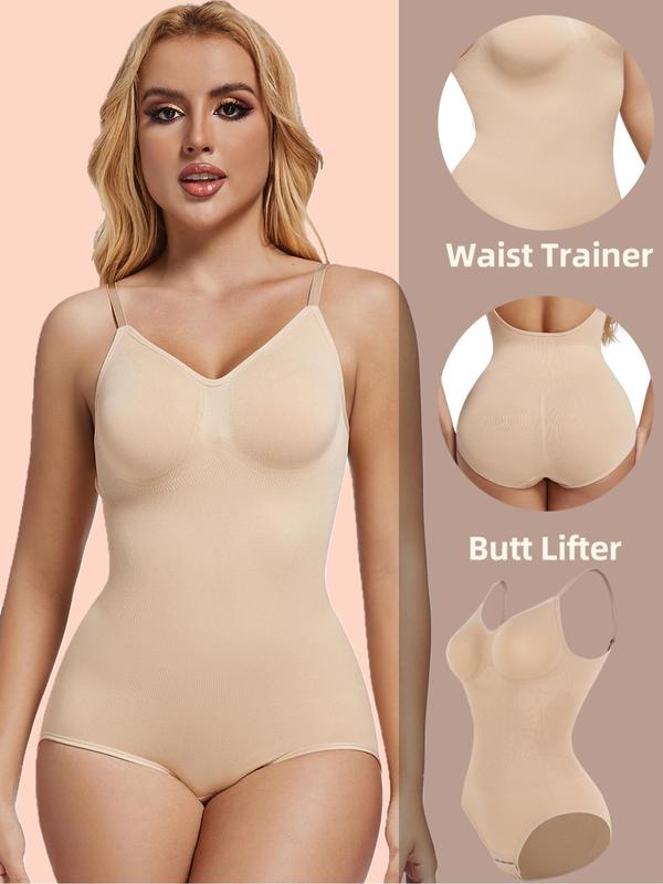 Women's Backless Shapewear Bodysuit, High Stretch Seamless Tummy Control Shaper, Tummy Tuck Corset Bodysuit for Daily Wear, Ladies Shapewear for All Seasons, Bodysuits for Women, Tummy Control Bodysuit