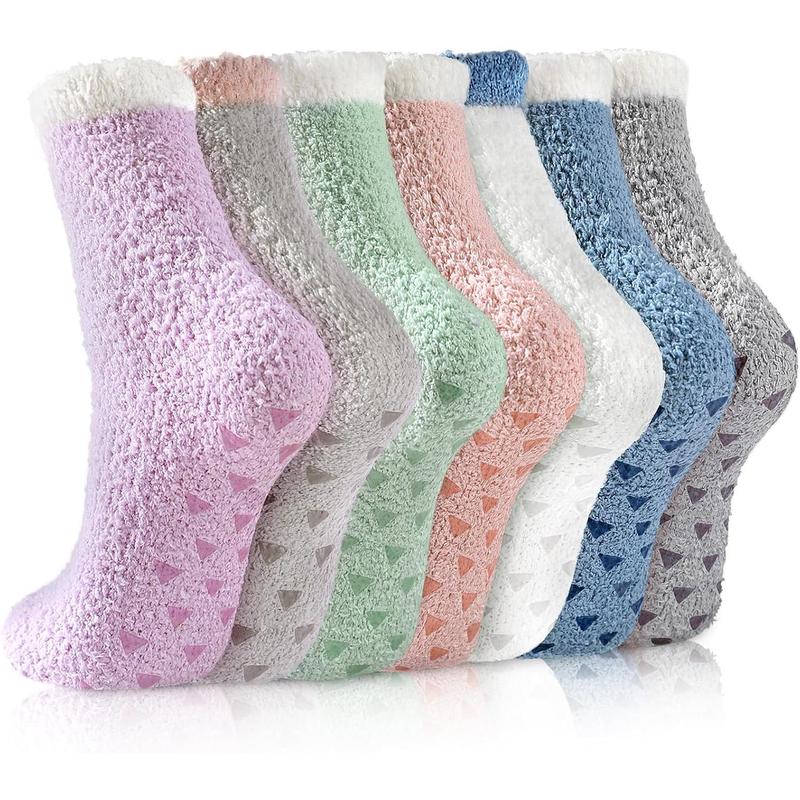 Fuzzy Socks for Women - Slipper Socks for Women, Non Slip Socks Women  Socks with Grips Winter Fluffy Sock