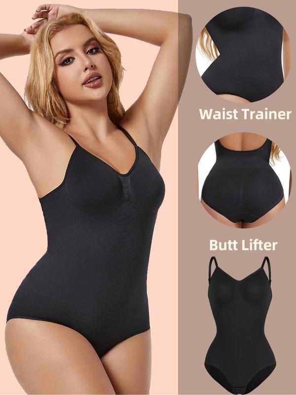 Women's Backless Shapewear Bodysuit, High Stretch Seamless Tummy Control Shaper, Tummy Tuck Corset Bodysuit for Daily Wear, Ladies Shapewear for All Seasons, Bodysuits for Women, Tummy Control Bodysuit