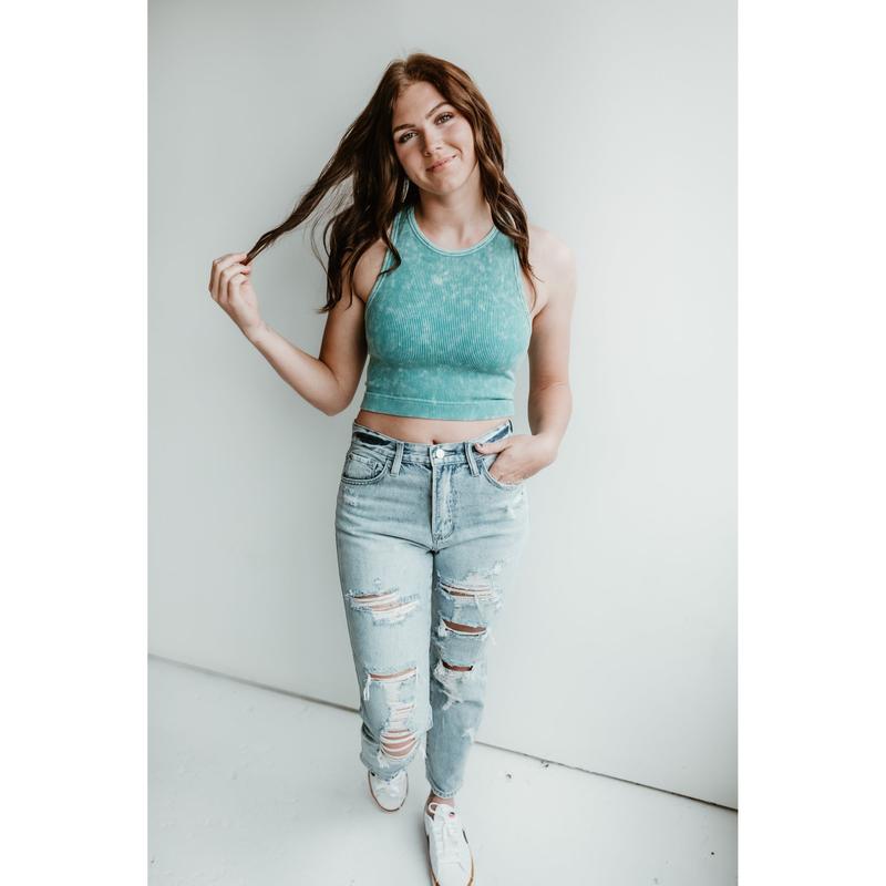 Kenzie Ribbed Seamless Crop Top