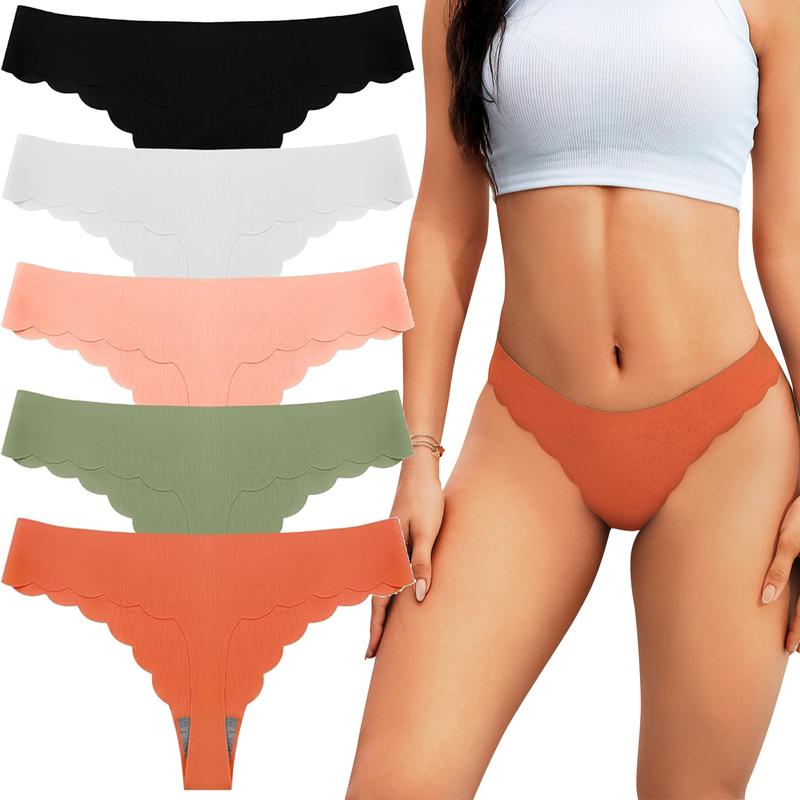 ETAOLINE Seamless Thongs for Women No Show Panties Underwear Invisible Bikini Workout Bottom