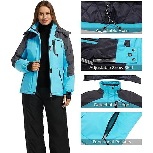 Women's Waterproof Ski Jacket Mountain Windproof Rain Jacket Winter Warm Snow Coat giftideas christmasgift