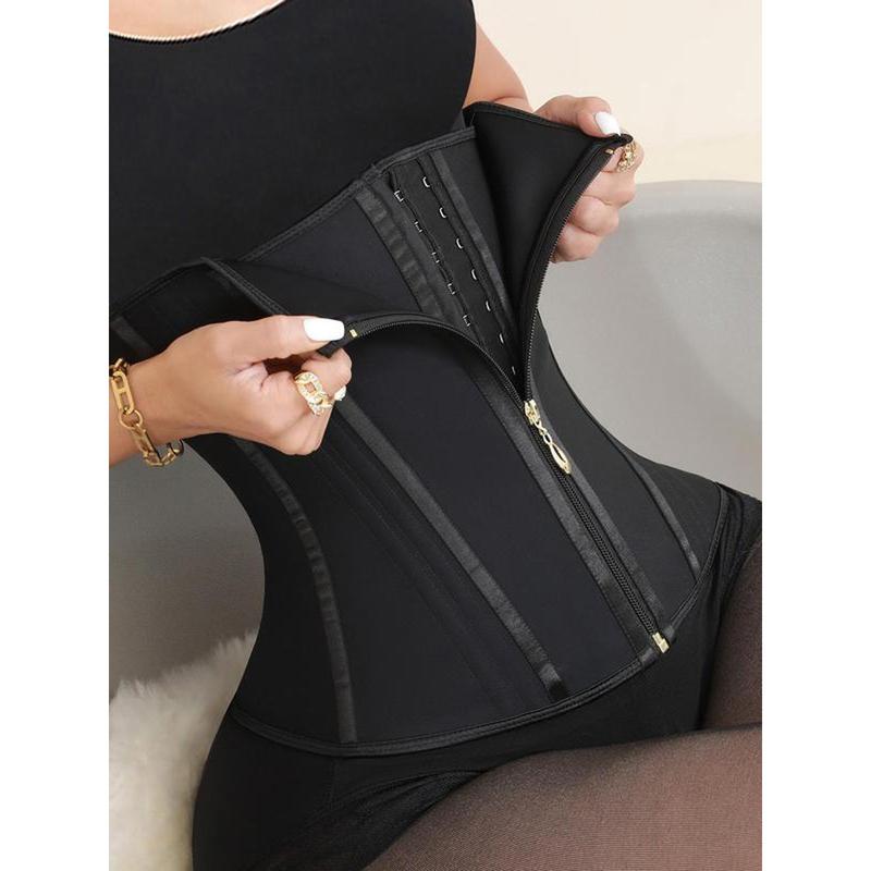 Women's Adjustable Zipper Corset Waist Trainer Lady Clothes, Fall High Stretch Tummy Control Shaper Belt, Ladies Sexy Shapewear for All Seasons, Women's Fall Girdle