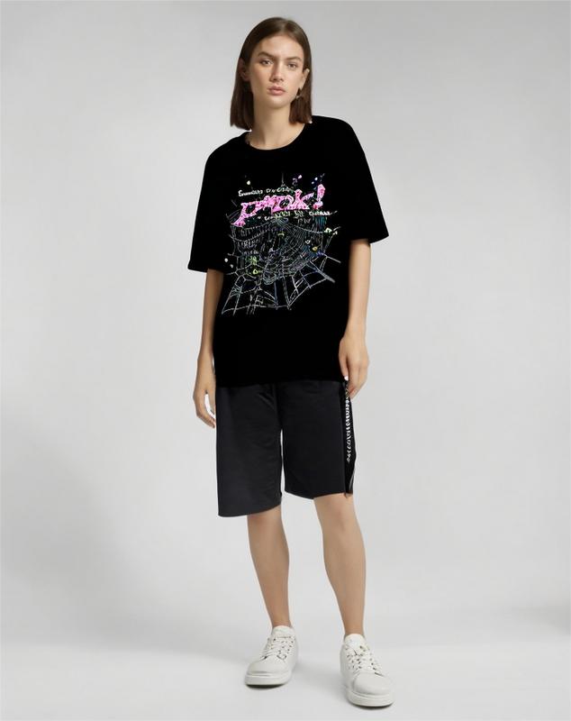 2024 Hip Hop Y2k Spider short sleeve,Tracksuit short sleeve For Men or Women and Couples