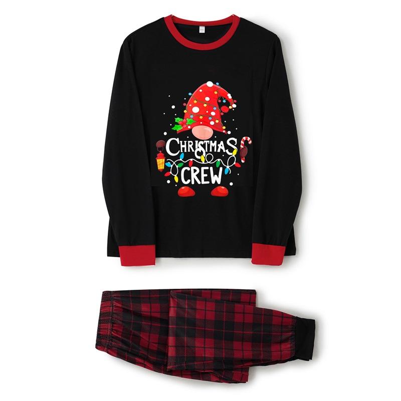 Matching Christmas Pajamas For Family, Long Sleeve Letter Print Tops Pants Christmas Pajamas Suit