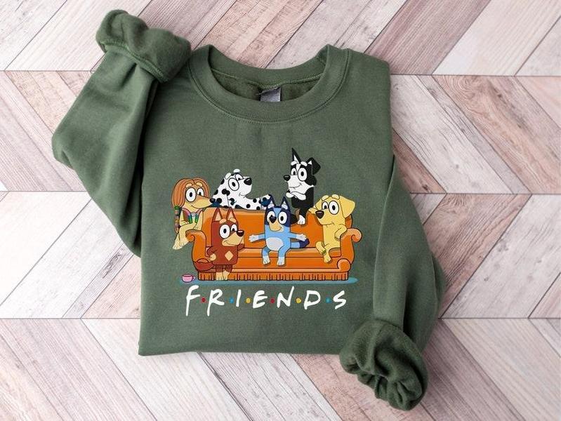 Bluey Era Shirt, Bluey Family Shirt, Bluey Cartoon Shirt, Bluey Birthday Party Shirt, Bluey Heeler Shirt, Bluey Hoodie and Sweater; T-shirt Cotton Polyester Womenswear Clothing