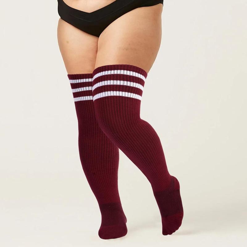 Plus Size Thigh High Socks for Women Thick Thighs Cotton Knit Extra Long Over the  Leg Warmer