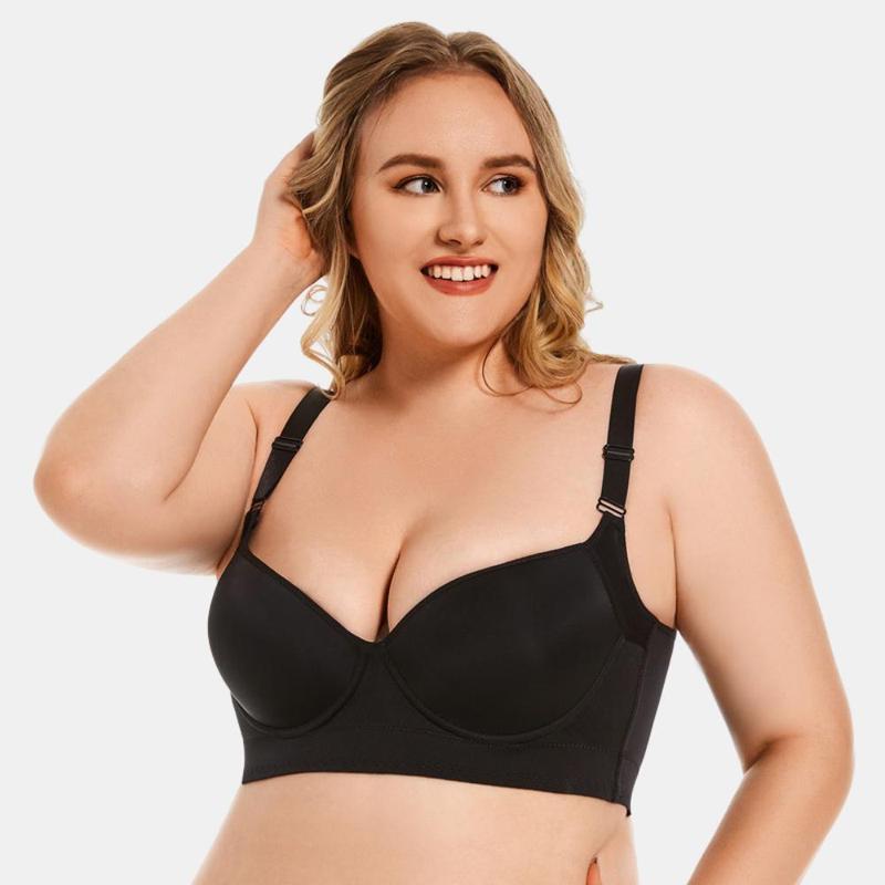 [Black Friday] Women's Back Smoothing Bra Hide Back Fat Full Coverage Comfort Seamless BraPlus Size Push Up Bra