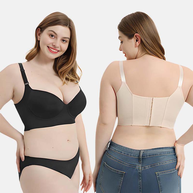 [Black Friday] Women's Back Smoothing Bra Hide Back Fat Full Coverage Comfort Seamless BraPlus Size Push Up Bra