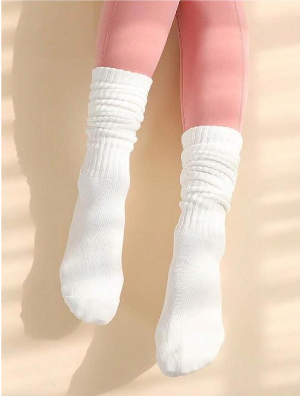 6 Pairs Women's Slouchy Crew Socks,Multi-Color, Thick, Soft And Comfortable, Moisture-Wicking, Fashion Daily Wear