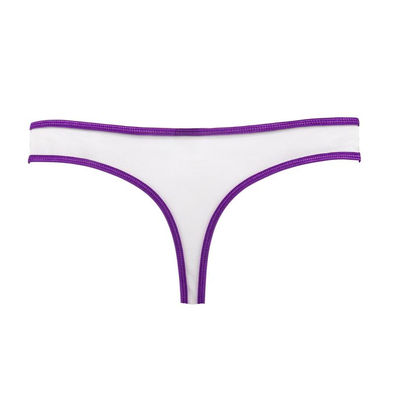 European-Inspired Wisteria Embroidered Low Rise Thong Panty for Women