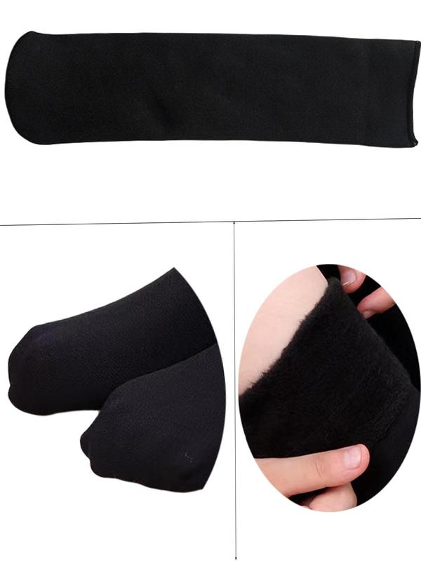 Women's Solid Thermal Lined Mid-calf Socks, Casual Comfortable Breathable Socks for Fall & Winter, Women's Socks for Daily Wear