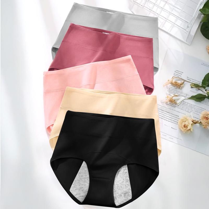 ETAOLINE Women's Period Panties Menstrual Underwear Postpartum Hipster Leakproof Cotton Panties Soft Full Coverage Briefs