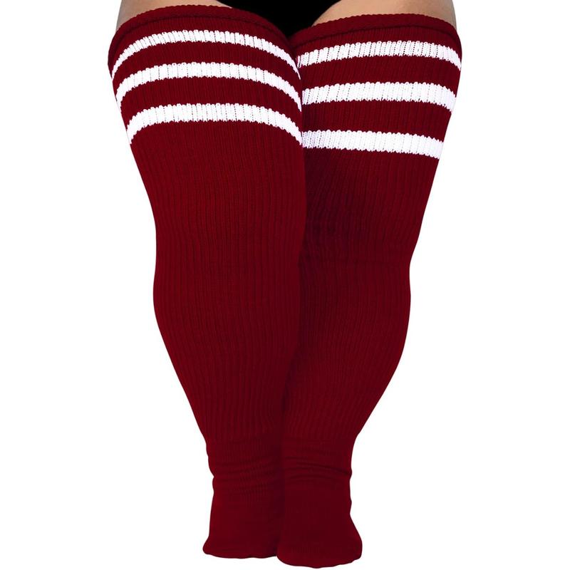 Plus Size Thigh High Socks for Thick Thighs- Extra Long Womens Cable Knitted Over Knee High Leg Warmer